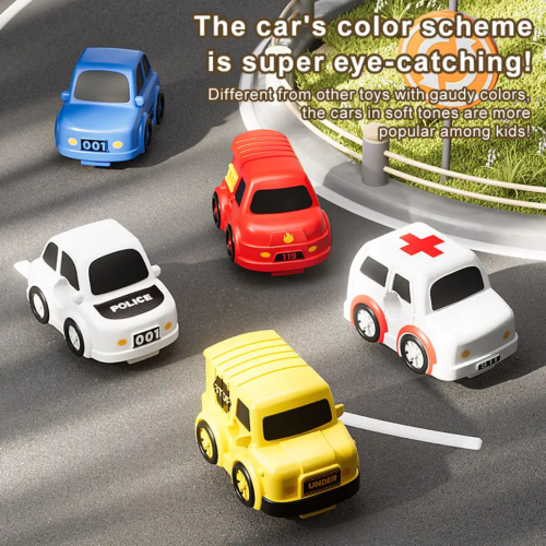 Operating Fire Station Track Vehicle Toys – Battery-Free Playset for Toddlers and Children