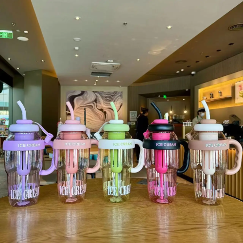 1300ml Cute Belly Sport Water Bottle with Straw