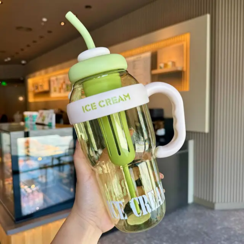 1300ml Cute Belly Sport Water Bottle with Straw