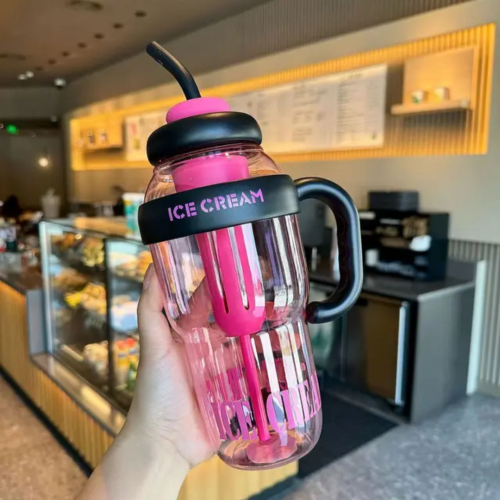 1300ml Cute Belly Sport Water Bottle with Straw