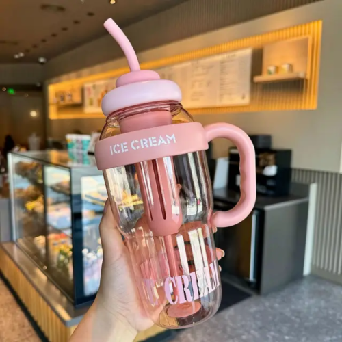 1300ml Cute Belly Sport Water Bottle with Straw
