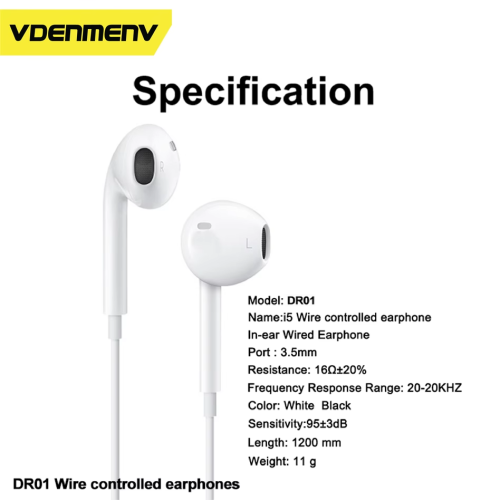 Wired Earphones with Mic – IPX4 Waterproof
