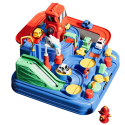 Operating Fire Station Track Vehicle Toys – Battery-Free Playset for Toddlers and Children